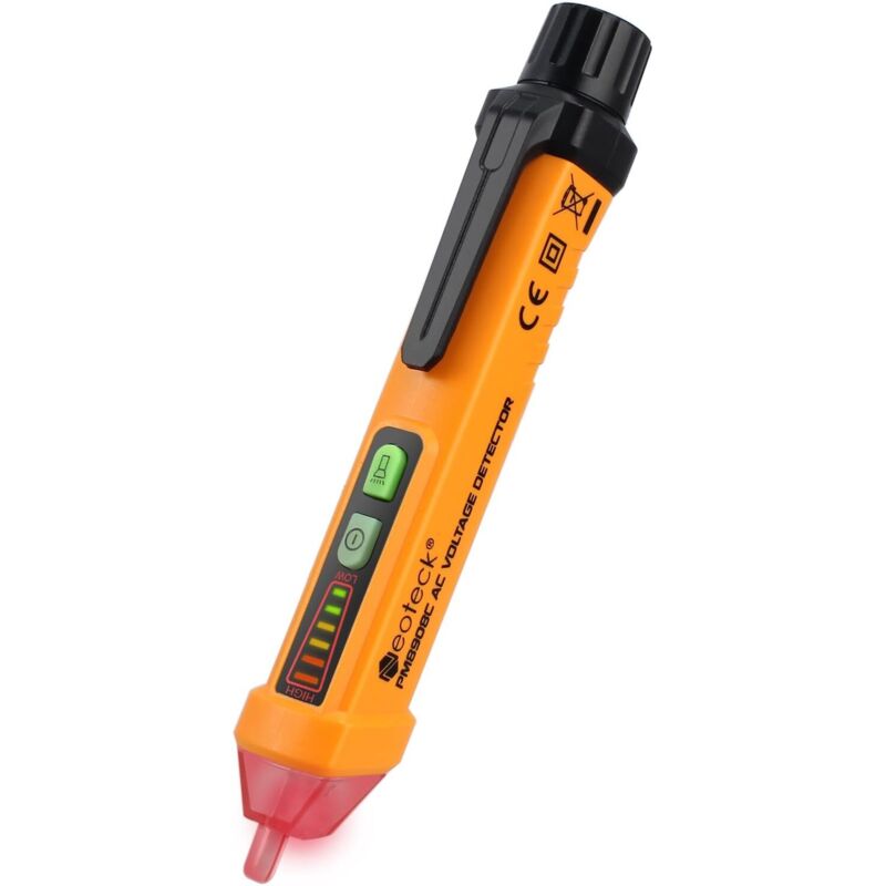Elektrischer Tester, Berührungsloser Spannungsdetektor 12-1000 V, Test Von Phase/neutralleiter, Akustisches Und Visuelles Signal, Taschenlampe, Ac 50-500 Hz, Spannungsprüfstift Ncv