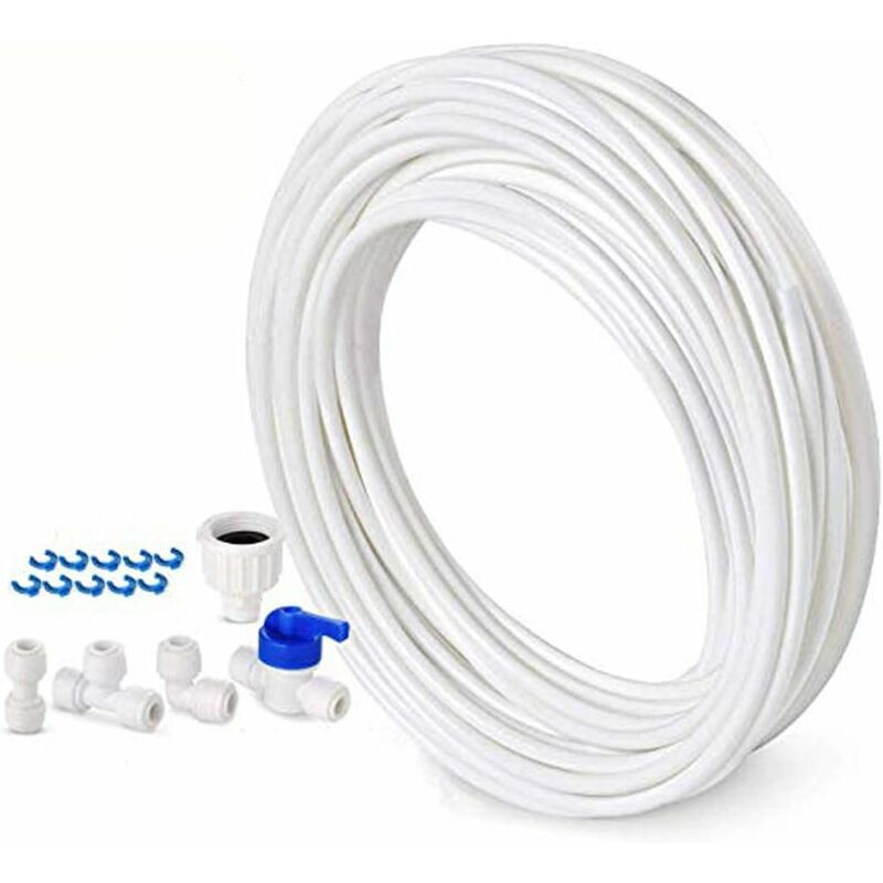 Wasserzulaufschlauch 10 M – Anschluss-kit Für Side-by-side-kühlschrank – 6,3 Mm Ldpe – Werkzeuglose Installation