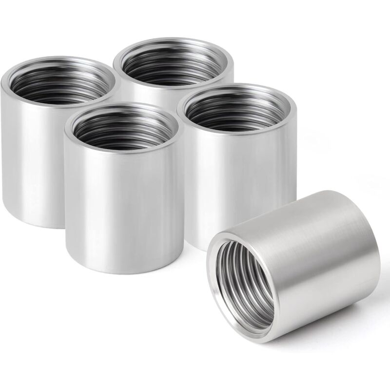 Rechtswinkel Mit Innengewinde 1/2" Aus Edelstahl, Gerade Edelstahlnippel 304, Rohrverschraubungen Mit Innengewinde, 5 Stück (dn15)
