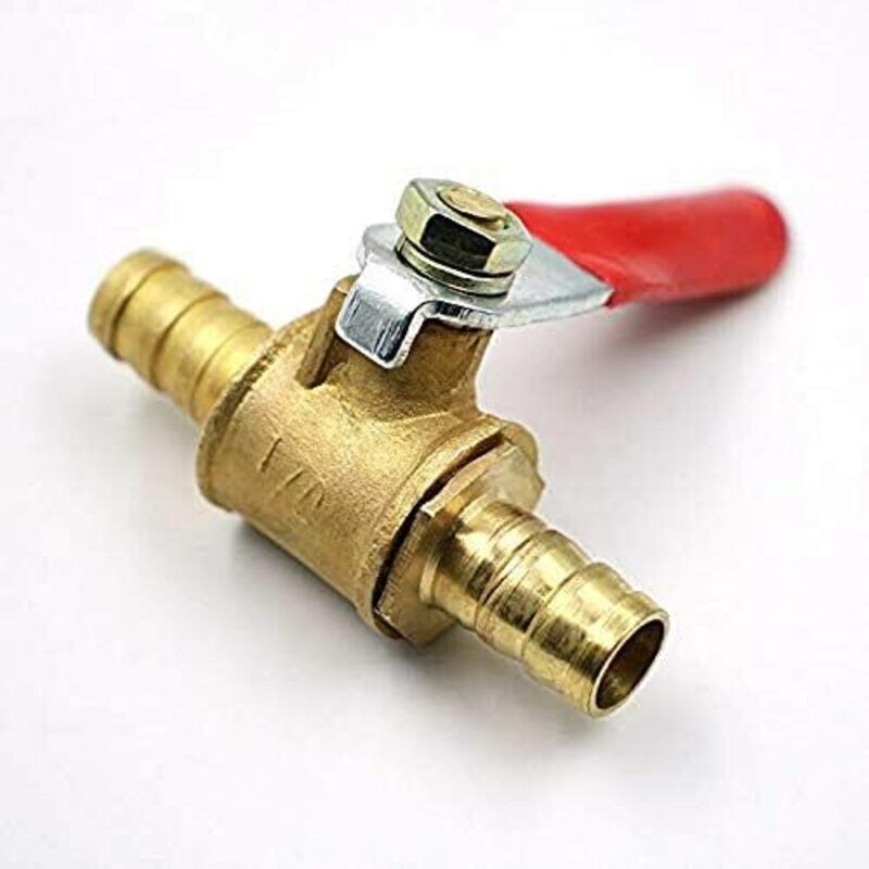 8-mm-messingkugelventil Mit Schlauchanschluss, Schlauchverbinder, Wasserhahnadapter Für Wasser, Gas, Öl (1 Stück, 8 Mm)