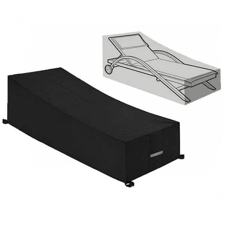 Gartenmöbel-abdeckung, 2er-pack Liegestuhl-abdeckungen Mit Belüftungsöffnungen, Wasserdicht, Winddicht, Uv-beständig, Robuste Liegestuhl-hülle Aus 210d Oxford-gewebe, Sonne