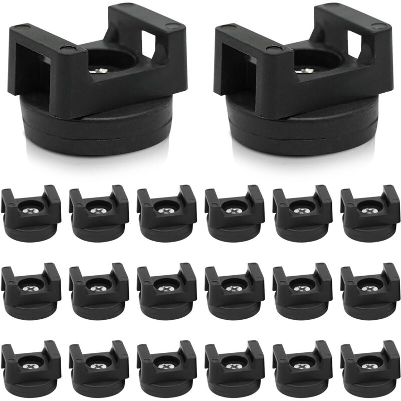 20er Pack Magnetische Kabelclips, Büro-kabelorganizer, Magnetischer Kabelhalter - Schwarz
