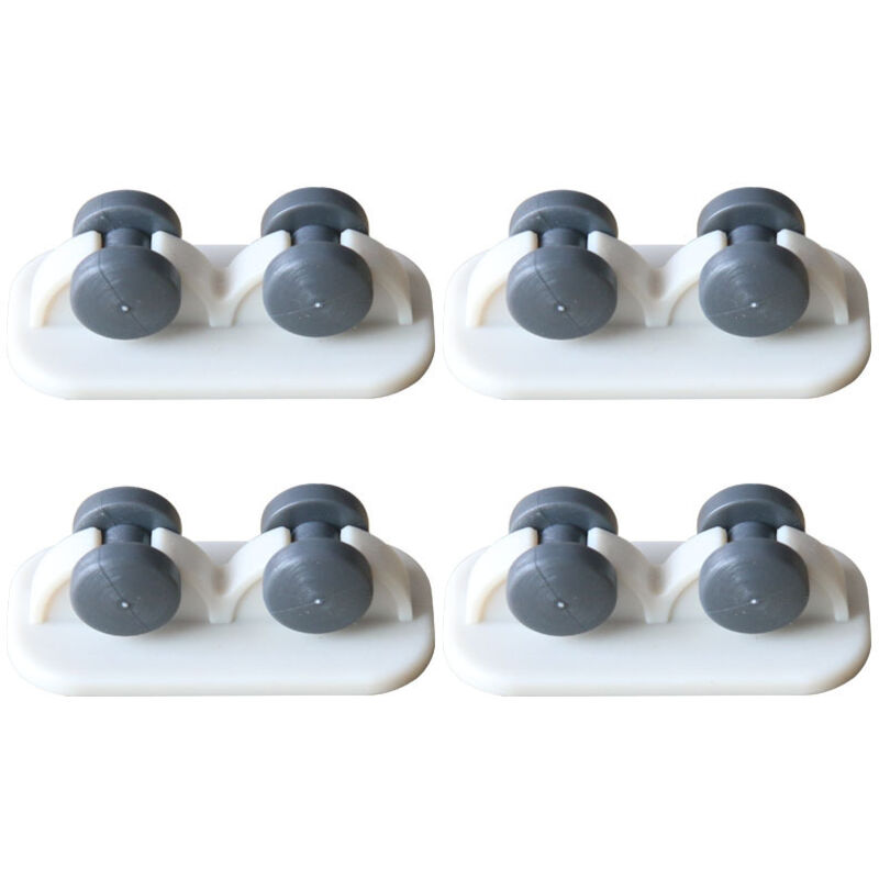 8 Stück Mini Selbstklebende Räder, Kleine Kunststoffrollen Mit Kleber Für Möbel, Container, Wagen, Tisch, Hocker, Aufbewahrungsbox (weiß, Einseitig Drehbare Rollen)
