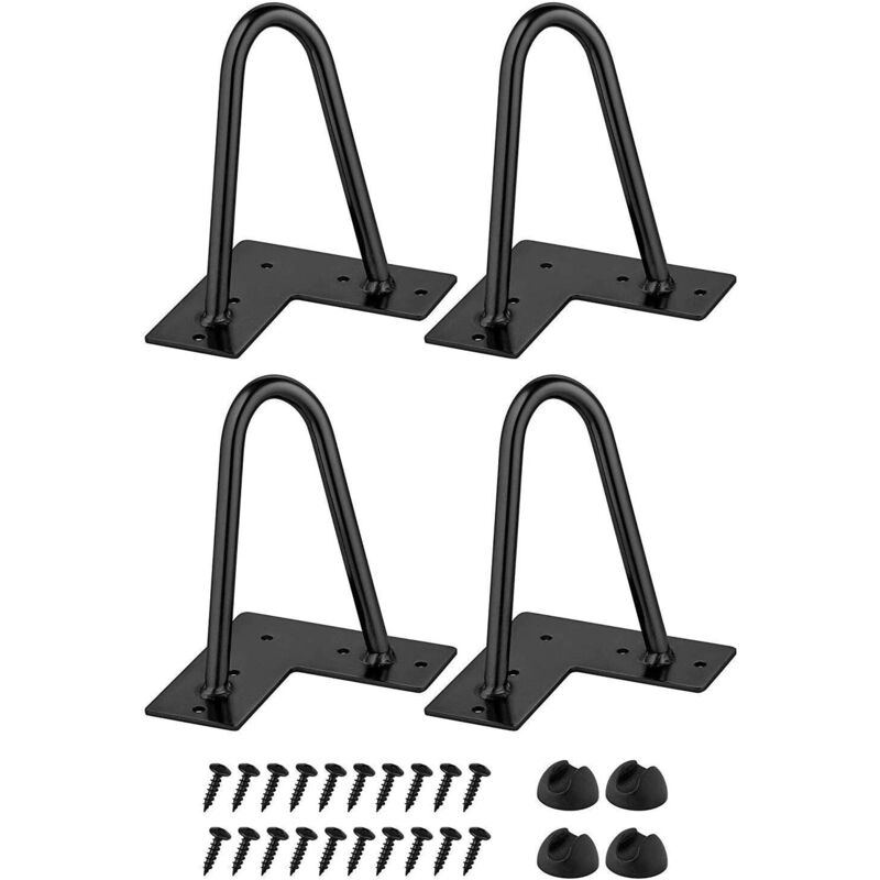 Haarnadel-tischbeine - 16 Cm, Metallbeine Für Diy-möbel, Perfekt Für Möbel, Tv-ständer Und Nachttische, Inklusive Schrauben Und Bodenschonern.