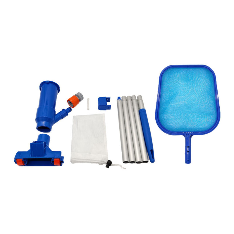 Poolsauger, Tragbarer Mini-sauger Mit 5-teiligem Stab Und Netzbeutel, Reinigungsset Für Oberirdische Pools Und Teiche
