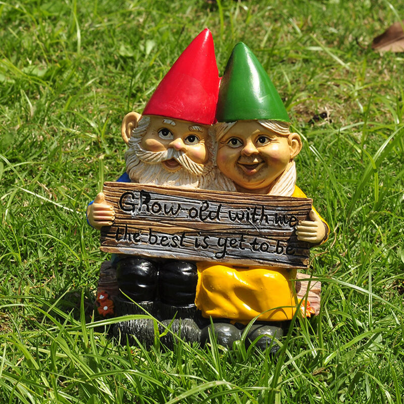 Dekorativer Gartenzwerg, Verliebtes Paar, Harzskulptur Für Innen- Und Außenbereich