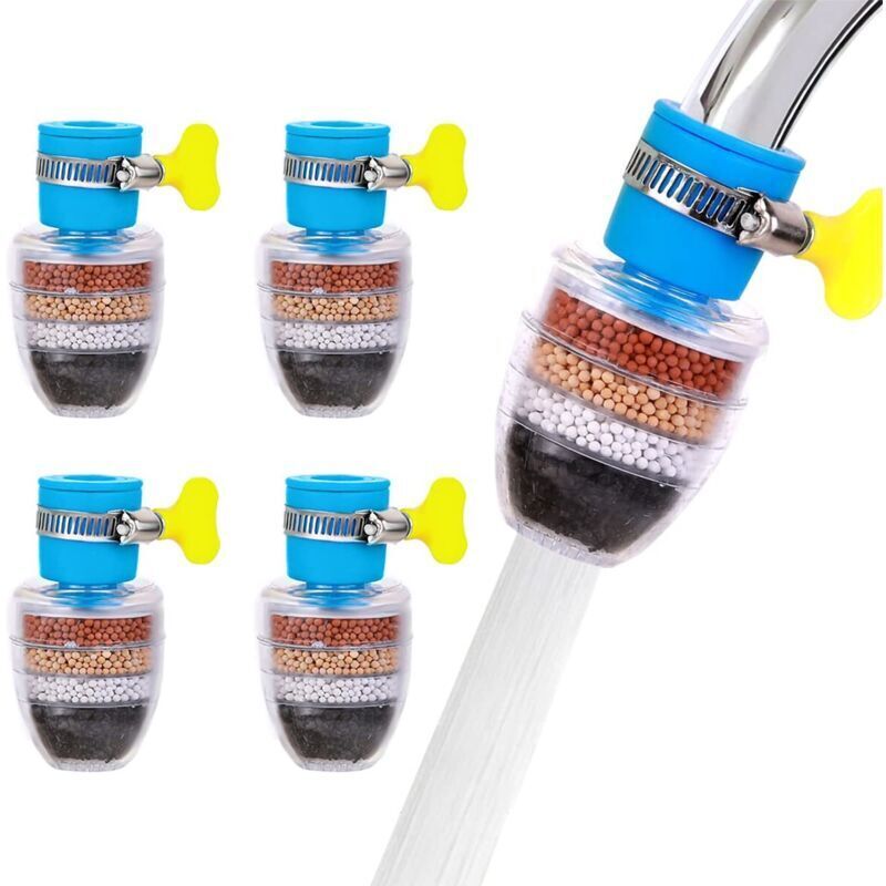 4 Stück Runder Aktivkohle-wasserhahnfilter Für Küche, Haushalts-wasserreiniger, Wasserfilter Für Küche Und Bad