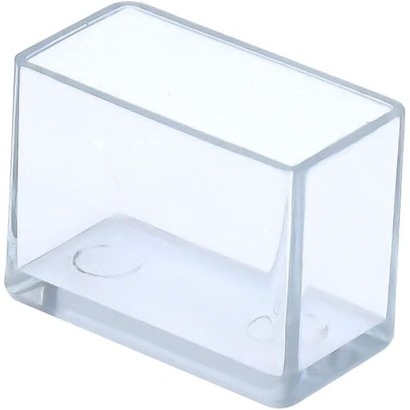 Rechteckige, Kratzfeste Pvc-stuhlbeinkappen 15x30mm (1,5x3,0cm) Klar, 12 Stück