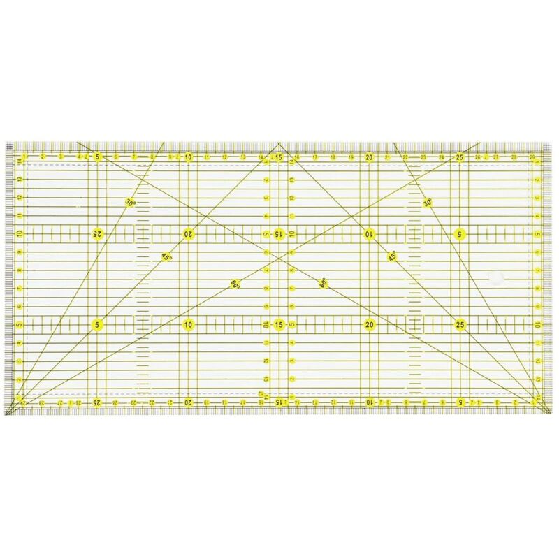 15 X 30 Cm Patchwork-lineal Mit Winkelanzeigen, Präzises Nählineal Für Quilting, Nähen Und Patchwork