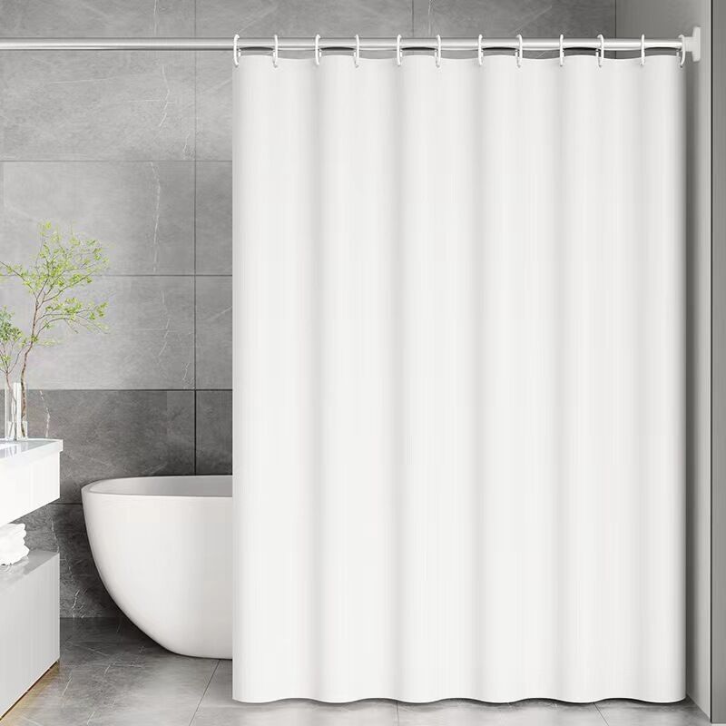 Rideau Duschvorhang Anti-schimmel, 180 X 200cm Weiß, Mit 12 Haken, Ohne Bohren, Peva-gewebe Wasserdicht Maschinenwaschbar
