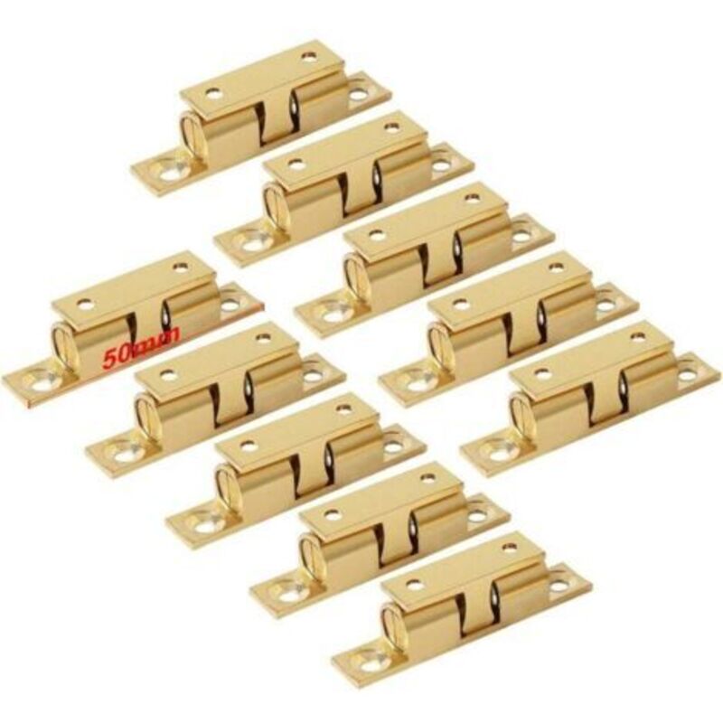 Messing Doppel-kugelriegel 50 Mm, Riegelverschluss Für Schrank, Möbel, Tür, Schrank, Türverriegelung (10 Stück)