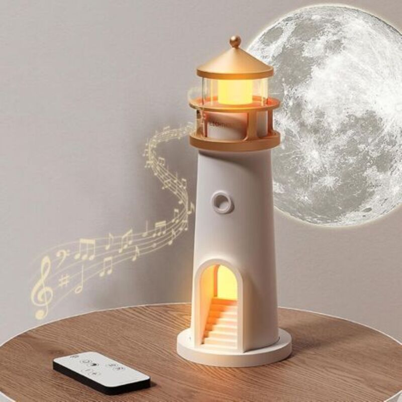 Leuchtturm-dekoration, Leuchtturm Mit Led-licht, Mondprojektions-leuchtturmlampe, Leuchtfeuer Mit Fernbedienung Und Bluetooth-funktion, Geschenk Zu Weihnachten, Geburtstag, Thanksgiving, Valentinstag,