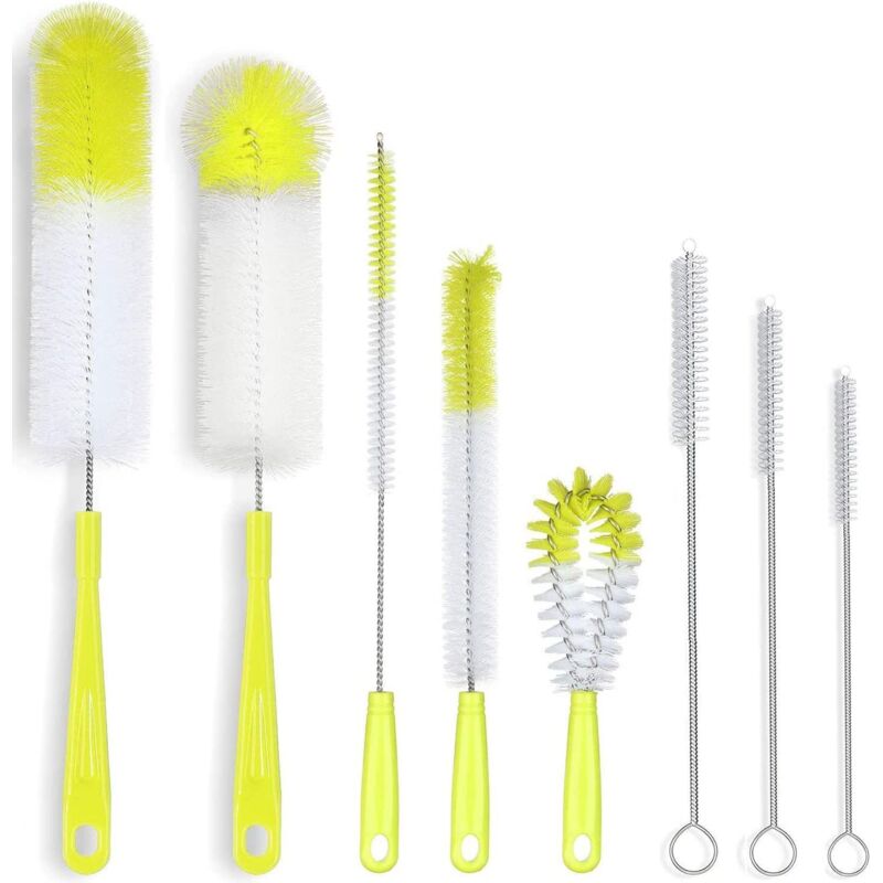 8er-set Flaschenbürsten, Langer Griff 42 Cm, Ideal Für Babys, Sport Und Küche –