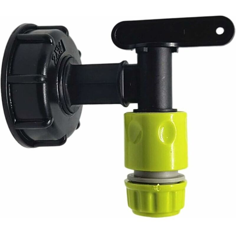 1000l Kunststoff-wasserhahn Für Tank Mit Gartenschlauchanschluss, Ibc-tank-adapter, 3/4-zoll-gewindeanschluss Für Regenwassersammler, Kraftstofftank (a), Ein Stück