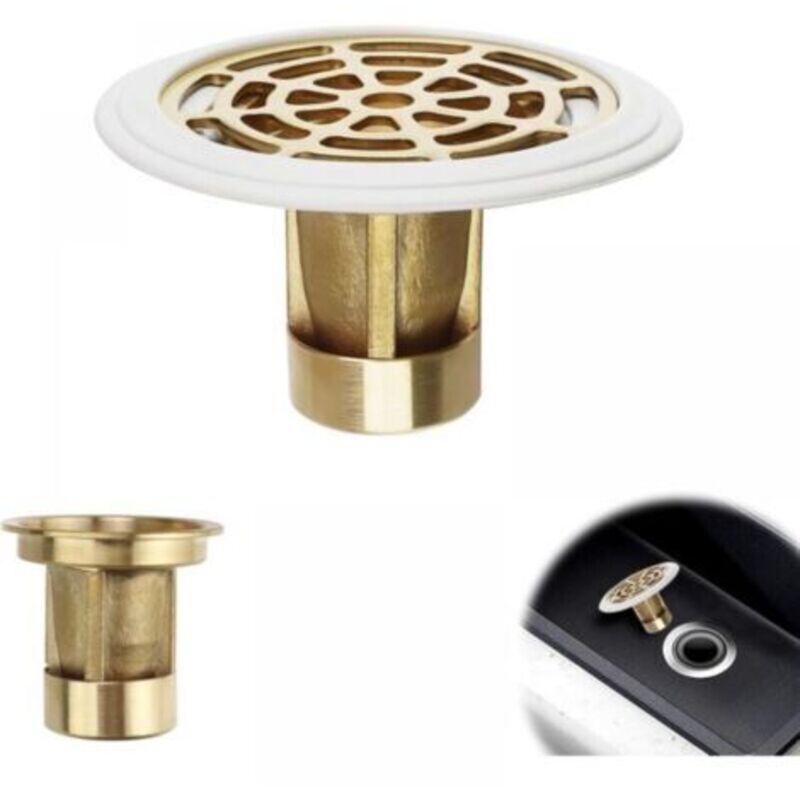 Siphon-dusche, Duschablauf Mit Gummiring, Duschverschluss Aus Kupfer, Für Bodenablauf Und Badezimmer, Für Lochdurchmesser 27-55 Mm, 7,7 X 4,1 Cm