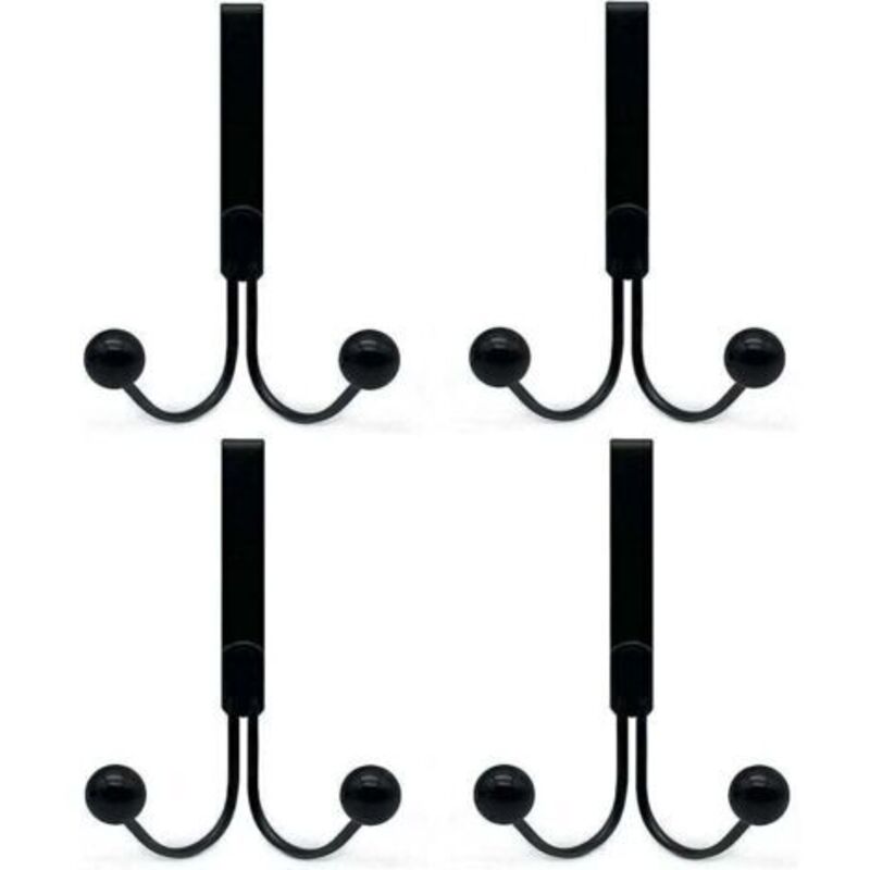 Badzimmer-haken, 4er-set Türhaken Für Kleidung, Metall-türhaken Mit 2 Haken