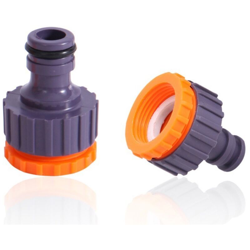 Kunststoff 3/4 '' Und 1/2 '' Bsp 2in1 Gartenhahn-auslauf Mit Gewindeanschluss Für Wasserhahn, 9er-pack