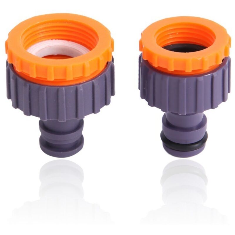 Plastique 3/4 '' Und 1/2 '' 2-in-1 Gewindezapfen Für Wasserhahn, Schraubanschluss, Durchflussadapter, 10er-pack