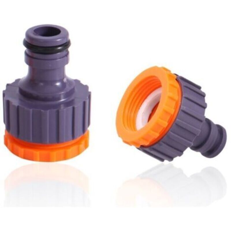 Plastique 3/4 '' Und 1/2 '' Bsp 2-in-1 Schraubbarer Wasserhahnanschluss Für Gartenschläuche, Gewindeadapter Für Wasserhähne, 9er-pack