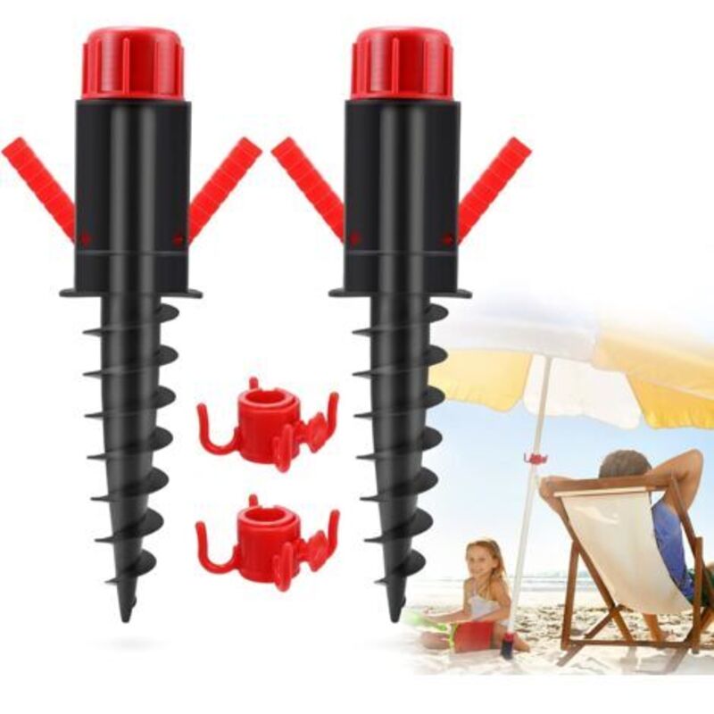 Sonnenschirmständer, Bodenabdeckung Für Sonnenschirme, Stabile Erdspieße Mit Haken, Geeignet Für Sonnenschirmstangen Mit Einem Durchmesser Von 20 Bis 32 Mm, Sonnenschirmhalter Für Strand Und Boden