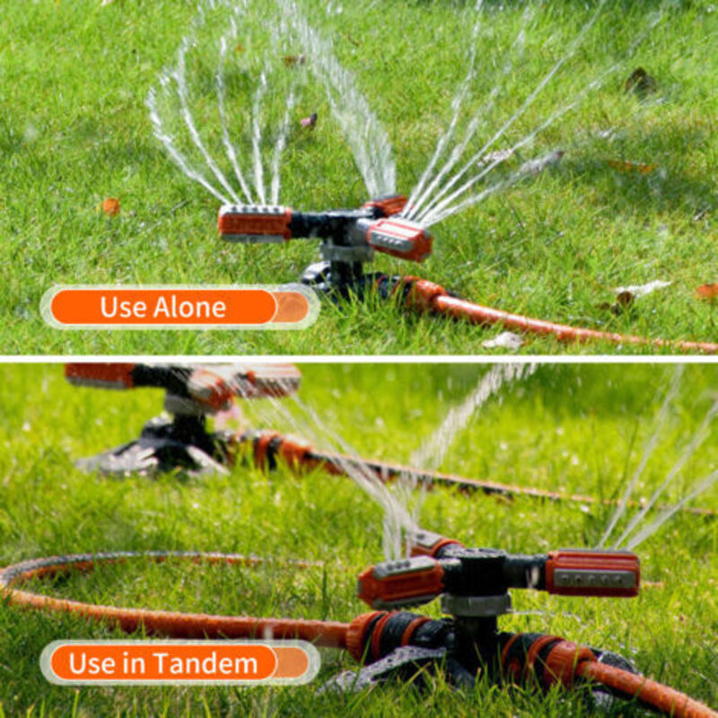 360° Drehbarer Gartenrasensprenger, Verstellbares 3-arm-bewässerungssystem Für Rasen, Wassersprüher Für Außenbereich, Patio Und Hof, Gartenbewässerung