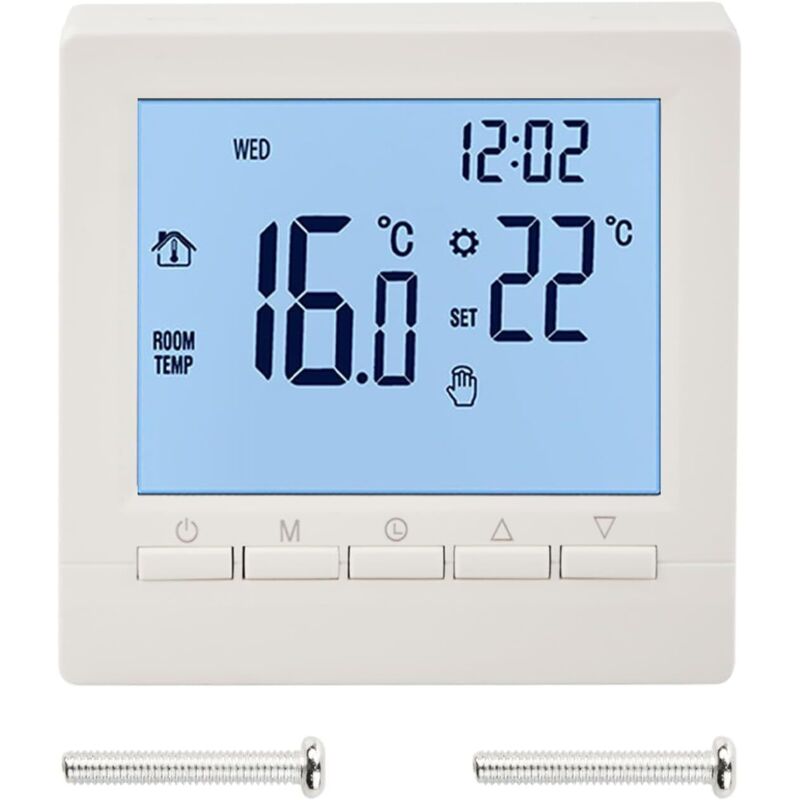 Programmierbarer Wochen-thermostat, Digitales Lcd-display (0–95 °c), Ntc-sensor, Thermostat Für Gaskamin, Intelligenter Niederspannungs-temperaturregler 5 A Mit Kindersicherung.