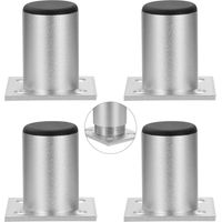 Verstellbare Möbelfüße, Schrankfüße Aus Aluminiumlegierung Für Sofa Und Regale, Belastbar Bis 50 Kg, 60 Mm, 4 Stück, H305