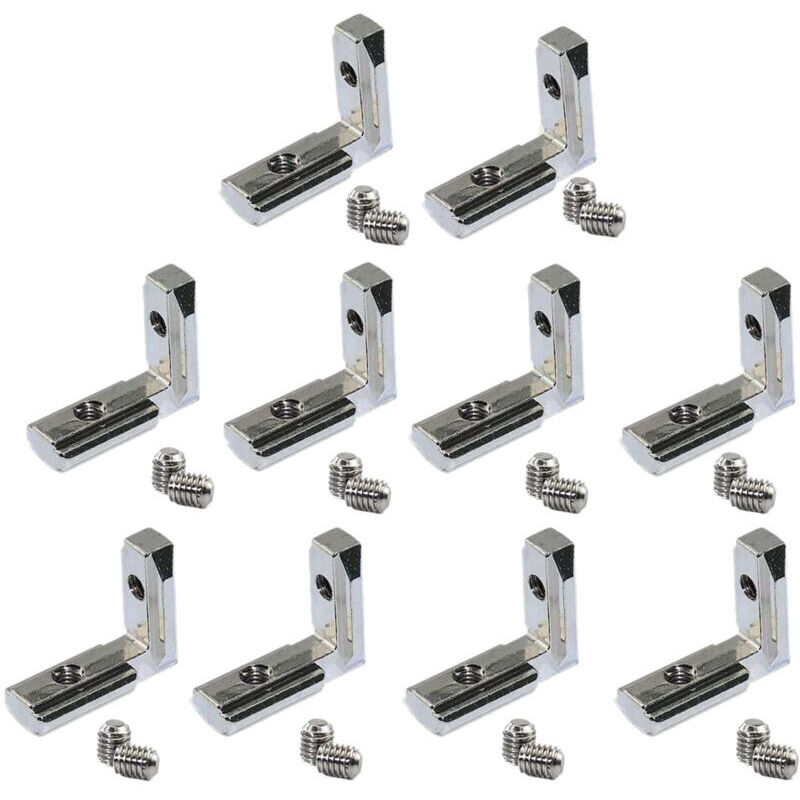 20 Stück T-nuten-verbinder Innen L-förmig Für Eckverbinder, Halterung Für Aluminium-extrusionsprofil 2020 Serie 6 Mm