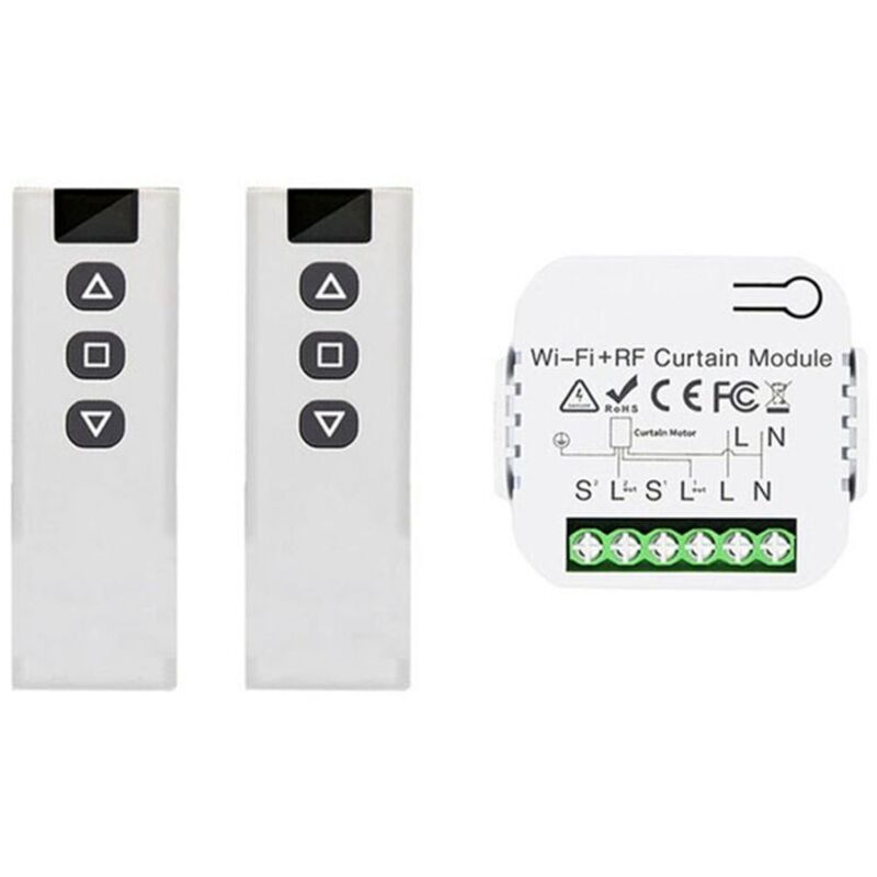Smartes Wifi-rollladenschalter 433mhz Kompatibel Mit Smart Life Mit 2-kanal-fernbedienung