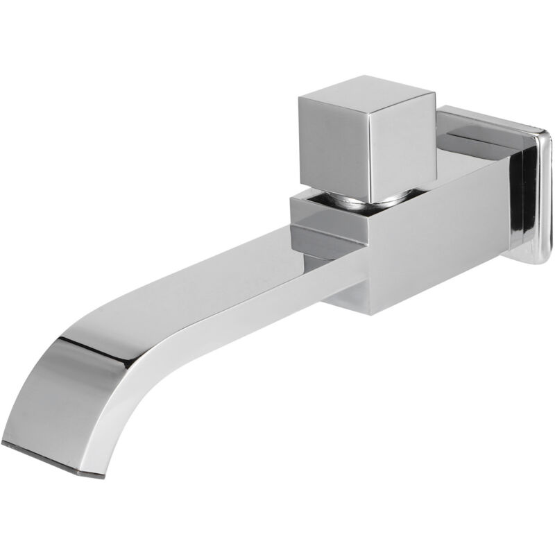 Waschbeckenarmatur, Wandarmatur G1/2 Einfaches Kaltwasser-waschbecken Mit Kaskadeneffekt, Wasserhahn-zubehör Für Das Badezimmer (chrom)