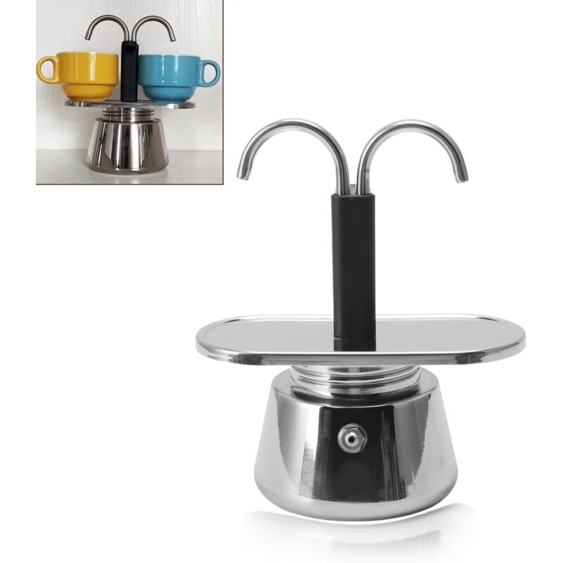 Moka Topf, Mini Moka Topf Mit 90 Ml, Italienischer Edelstahl-kaffeekocher, Köstlicher Diy Espresso Kaffeekocher, Für Schnelle Kaffeezubereitung, Ideal Für Camping