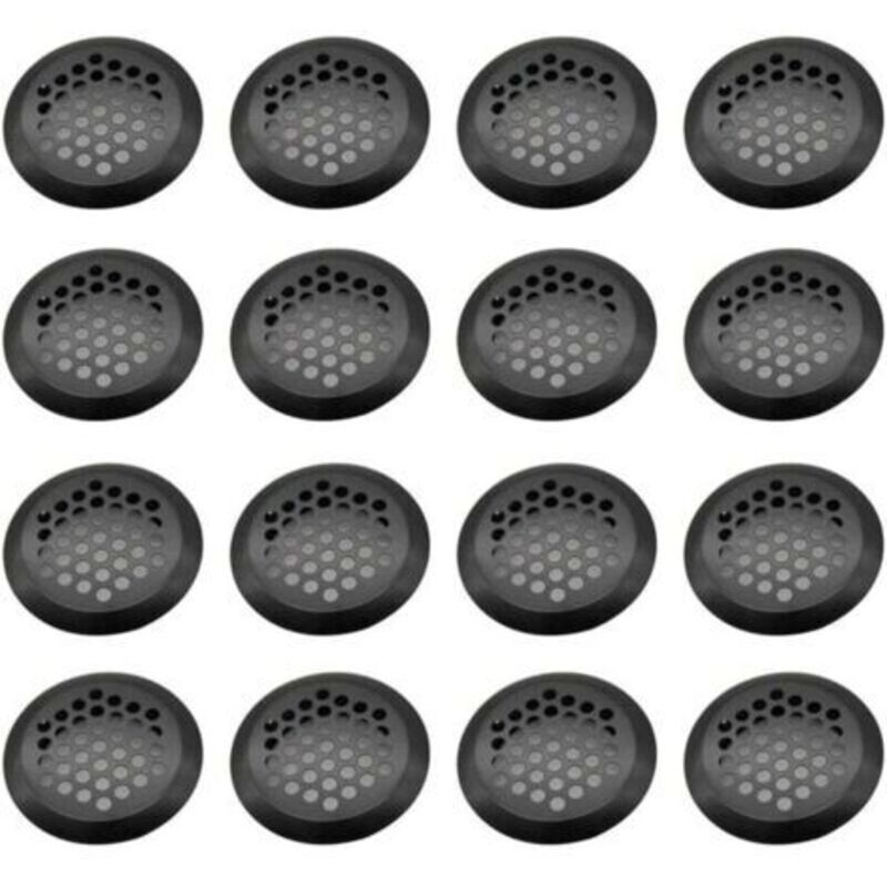 Set Aus 16 Runden Edelstahl-lüftungsgittern Für Küchenschränke, Möbel Und Schuhschränke