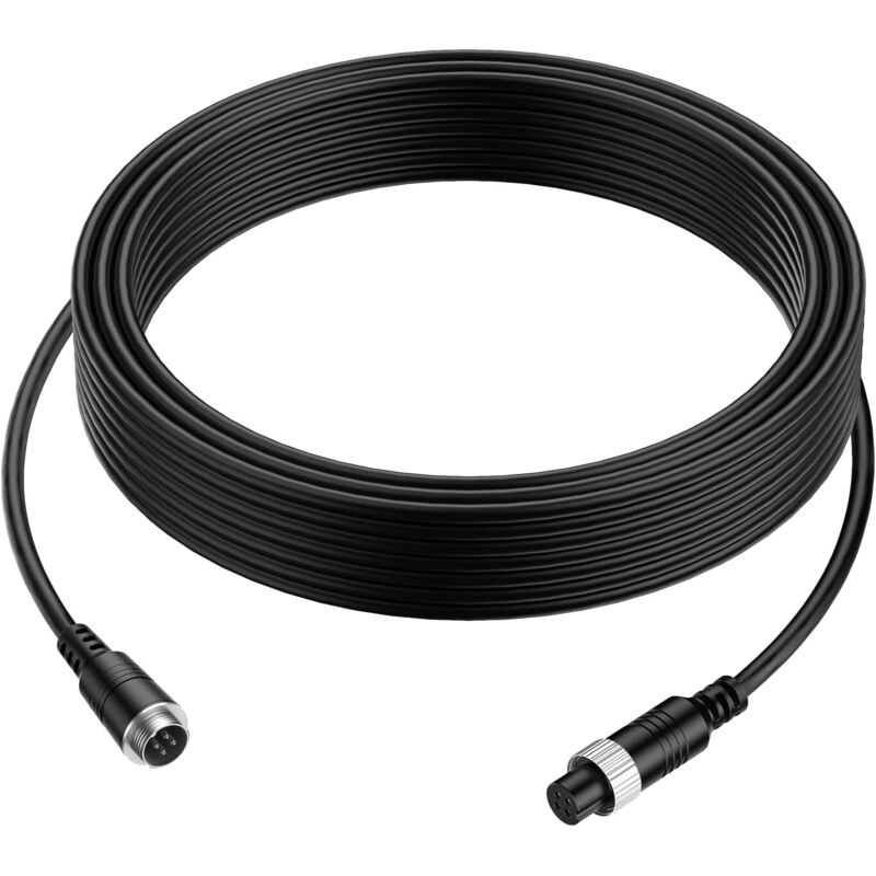 5 M (16 Fuß) Video-verlängerungskabel Für Autos Mit 4-poligem Stecker, Wasserdicht Und Stoßfest, Für Cctv-kameras, Lkw, Wohnmobile, Busse, Motorhomes Und Rückfahrkamerasysteme.