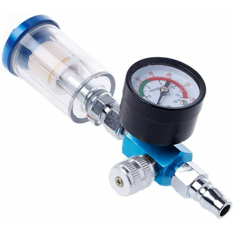 Pneumatische Spritzpistole 1/4" Mit Luftdruckmesser, Inline-wasserabscheider, Luftfilter Und Kombi-kit Für Aerosol-spritzpistolen