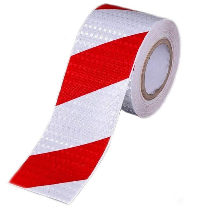 Rot-weiße Signalbänder, Selbstklebende Reflektierende Streifen Für Verkehrswarnung Bei Nacht, Reflektierende Straßenmarkierung Für Autos, 5 Cm X 25 M