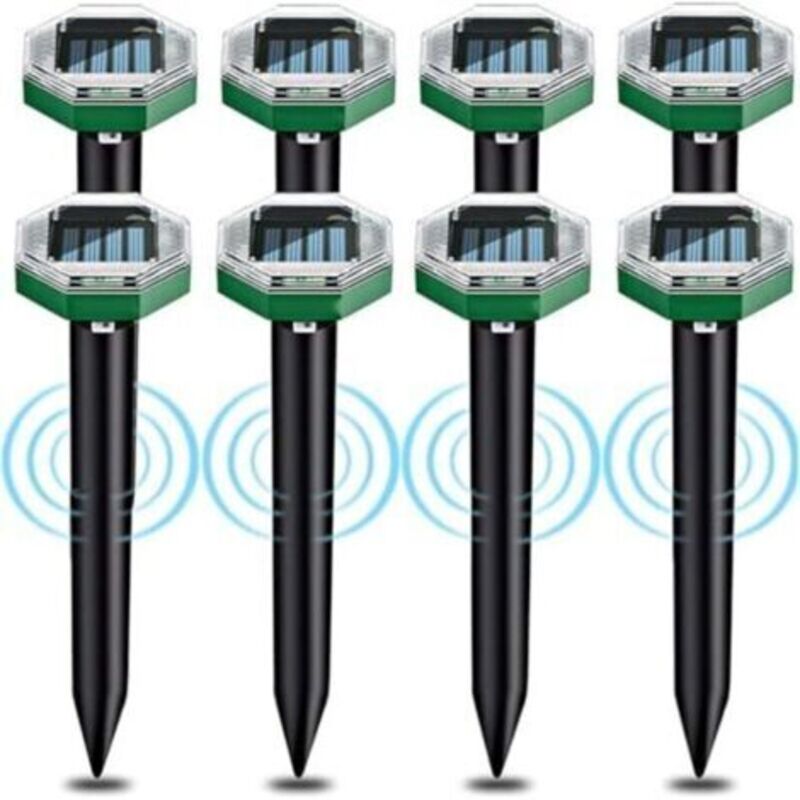 Solar-ultraschall-maulwurfvertreiber, 8 Stück, Ultraschall, Solar