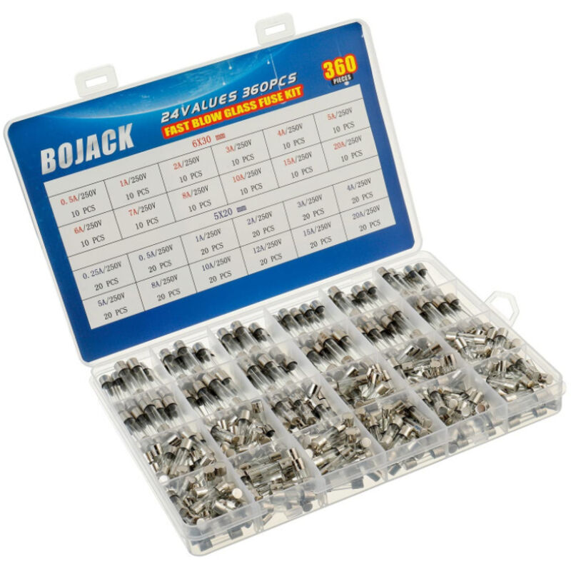 Assortment Von 360 Aluminium-elektrolytkondensatoren. Die Palette Umfasst 5 X 20 Mm 250 V 0,25-20 A Und 6 X 30 Mm 0,5 A-20 A.