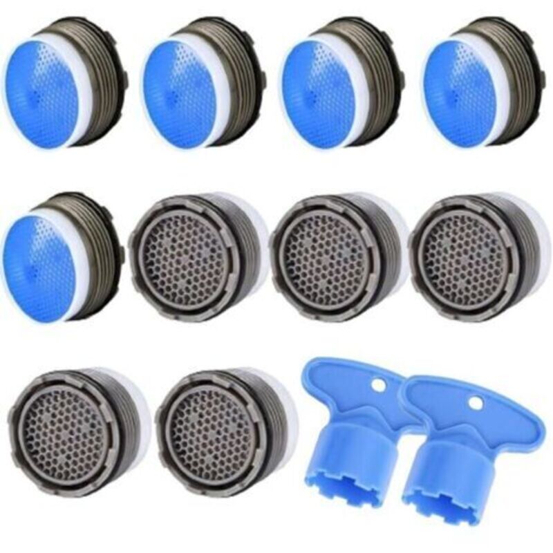 Set Mit 10 Wasserhahnbelüftern Und 2 Schlüsseln, Kunststofffilter Für Küchenarmaturen, Badezimmerzubehör (18,5 Mm)