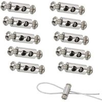 10er-pack Kabelbinder Mit Schraubkappen, Kabelbinder Für Kabel Und Drähte Mit Einem Durchmesser Von 1 Bis 3 Mm, Doppelseitige Klemmen Für Stahlkabel Und -drähte