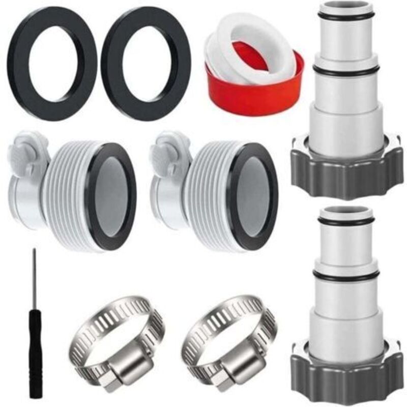 4er-set Pool-schlauchadapter, Ersatzkit Für Intex-pools Mit Gummidichtung, Adapter A/b Für 1,2/1,5/1,8 Zoll, Intex-poolzubehör Für Gewinde-pumpen