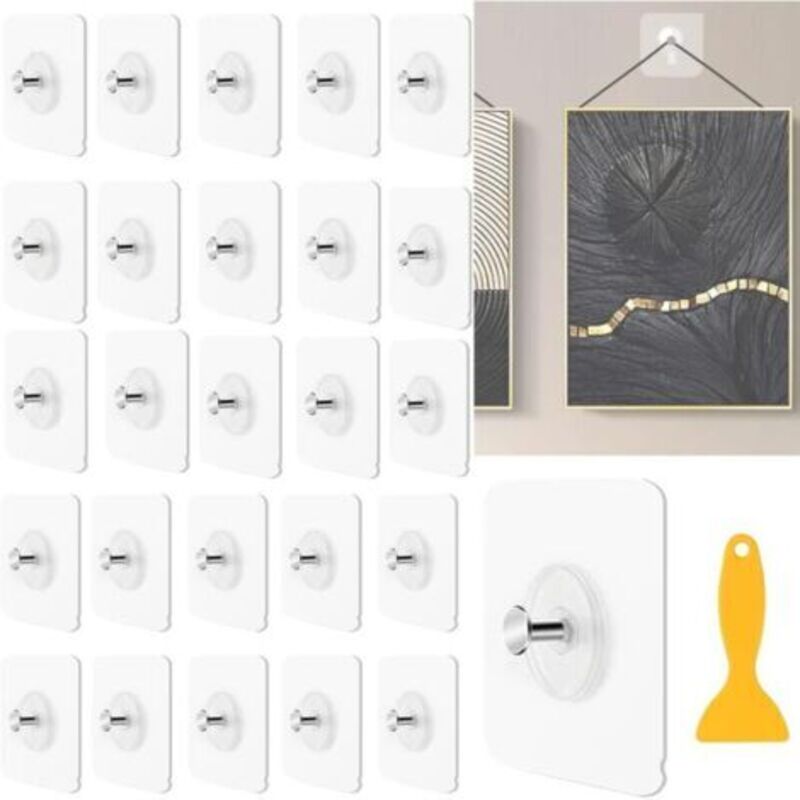 26 Stück Bilderaufhänger Ohne Bohren, Selbstklebende Wandbefestigung Für Rahmen, Laschenhalterung Zum Aufhängen Von Fotos, Dekorationen Und Wandkunst