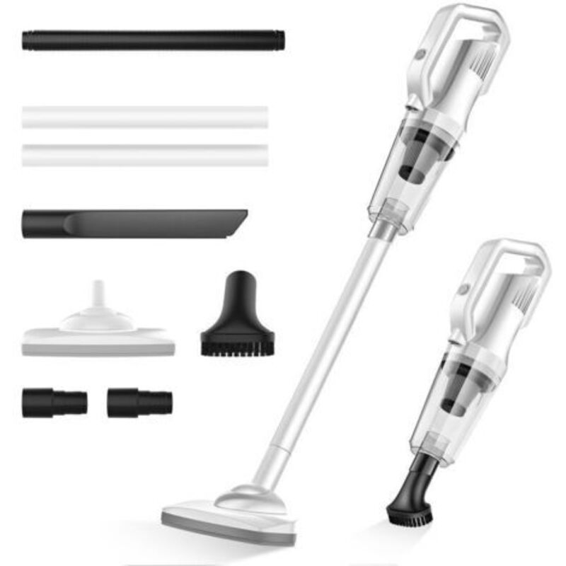 Kabelloser Stielstaubsauger 12000pa – 30 Min. Laufzeit – Ladezeit 4-5 Std. – Led-beleuchtung – Hepa-filter – Für Hartböden Und Teppiche - 6000mah