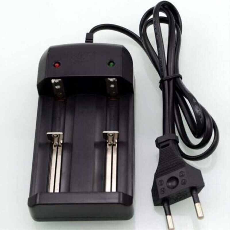 Lithium-batterieladegerät – Doppel-ladegerät Kompatibel Mit 26650, 22650, 18650, 18350, 17500, 16340, 14500, 10440, 1001-0050 Und Aa/aaa. Universelles Ladegerät Mit Zwei Schächten Für Ni-mh-batterien.
