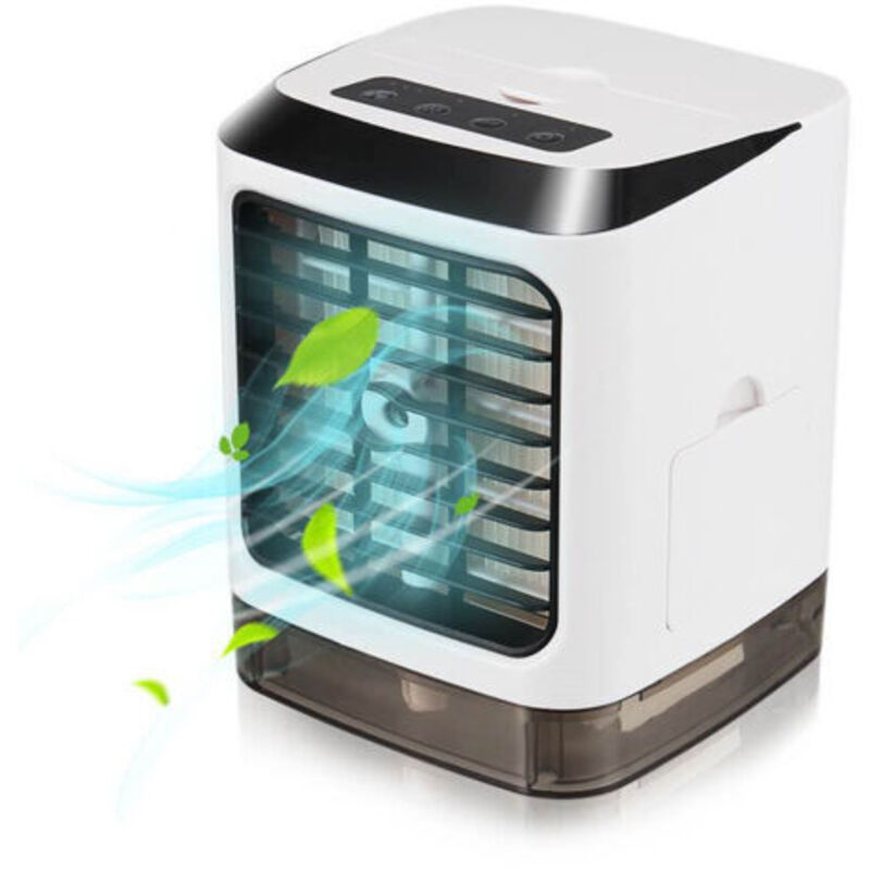 Usb-luftbefeuchter, Tragbarer Mini-klimagerät Mit Led-miniventilator Für Zuhause Oder Büro
