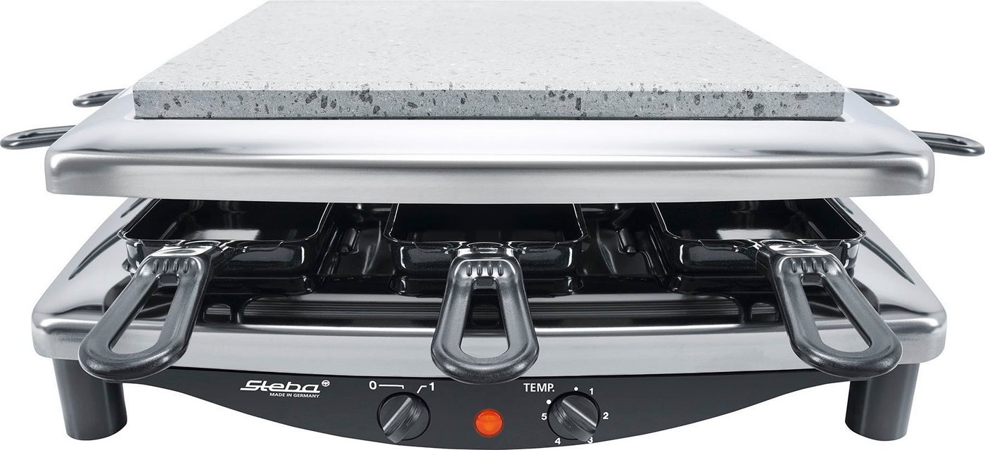 Steba Raclette RC 3 plus chrom, 8 Raclettepfännchen, 1450 W Bild 2