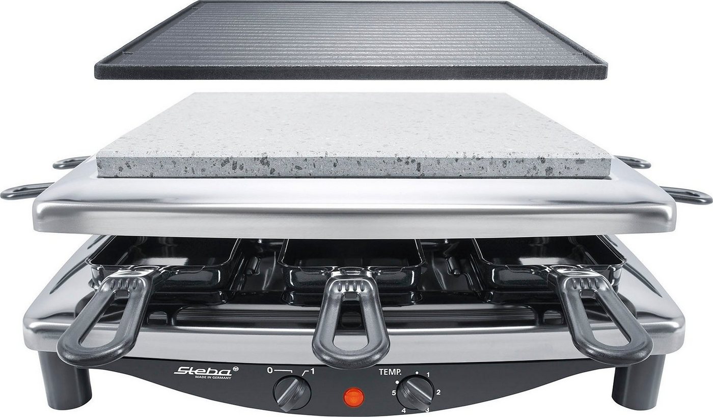 Steba Raclette RC 3 plus chrom, 8 Raclettepfännchen, 1450 W Bild 4