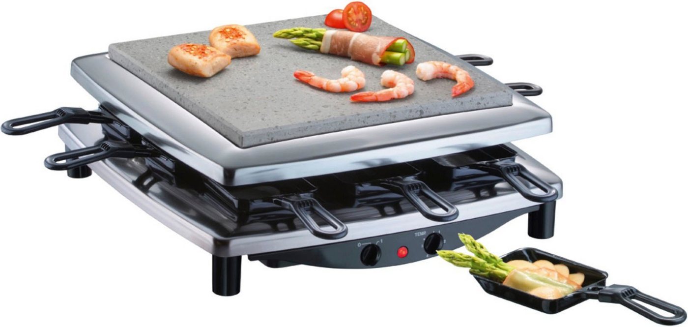 Steba Raclette RC 3 plus chrom, 8 Raclettepfännchen, 1450 W Bild 5