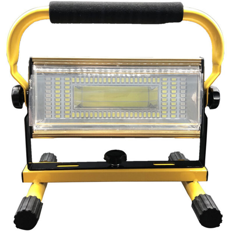 100w Wiederaufladbare Led-arbeitsleuchte, Tragbarer Wasserdichter Ip65 7000lm 100led Strahler, Arbeitslampen Auf Ständer Für Baustellenbeleuchtung, Garage Und Camping