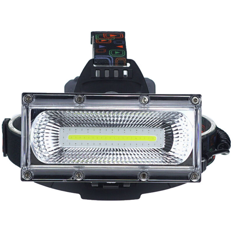 Wiederaufladbare Cob-led-stirnlampe, Hohe Helligkeit, Wasserdicht, Ideal Für Camping, Angeln Und Wandern, Mit Großem Batteriefach [energieeffizienzklasse A+++]