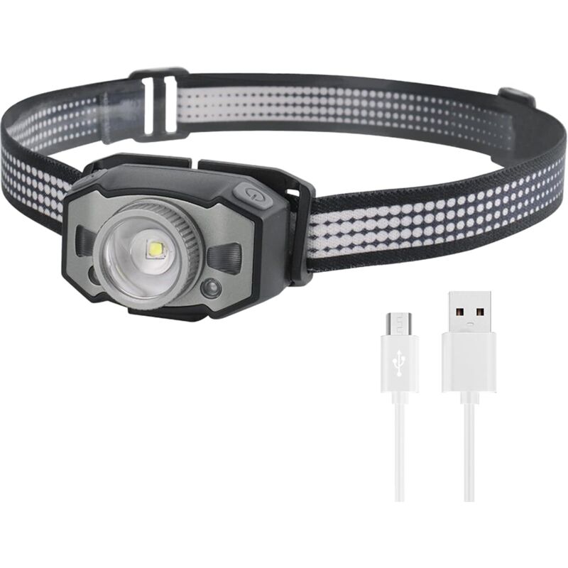 Led-stirnlampe, Wiederaufladbar, Superhell, Intelligente Stirnlampe, Wasserdicht Ipx5, Integrierter Akku, Taschenfreundliche Stirnlampe Für Kinder/erwachsene Zum Campen Und Laufen [energieeffizienzkla